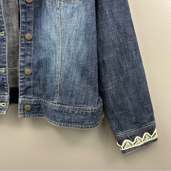 Upcycled Jean Jacket Denver Hayes Size Large - Picture 3 of 10